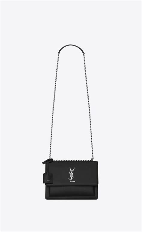 dirty white nero ysl|SUNSET MEDIUM IN SMOOTH LEATHER .